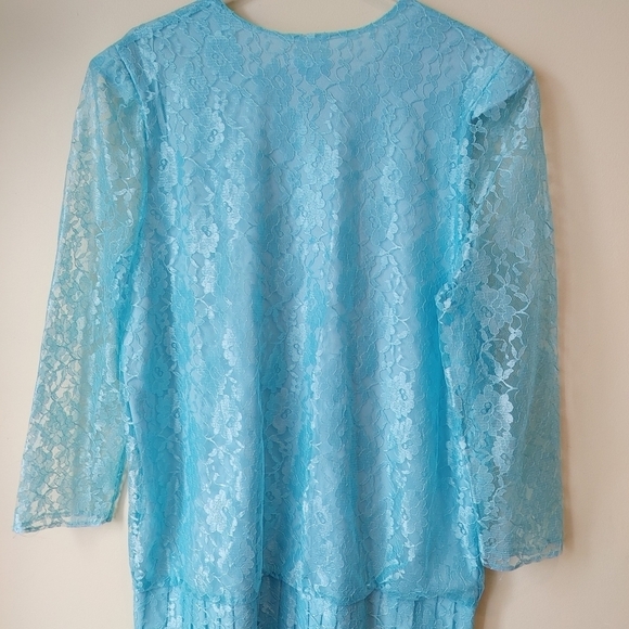 Vantage Lace Formal Dress by Tradition Sears, blue size‎ 17-18 - Picture 8 of 10